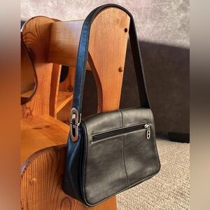 Black Leather Shoulder Bag